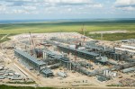 Building liquefaction facility at Sabine Pass LNG Terminal (photo Cheniere Energy(