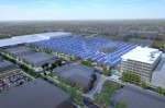 Artist's impression of the finished Tonsley advanced manufacturing precinct, adorned in solar panels. 