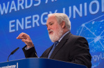 EU climate and energy commissioner Miguel Arias Cañete on 15 July, presenting the new EU ETS proposals (credit: European Union, 2015)