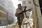 Free Syrian army fighter in Aleppo 2012 (photo Abdullatif Anis)