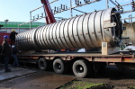 uScale Power’s full-length Helical Coil Steam Generator (HCSG) arrives at the SIET facility in Piacenza, Italy for installation (Feb 2015)