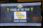 Saudi Arabia got Fossil of the Year Award in Paris 12-12-2015 (photo Takver)