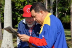 Hugo Chavez and Fidel Castro in better days (photo Globovision 2011)