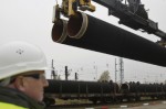 First pipes for NS2 delivered 27 October 2016 to German logistics hub Mukran on the island of Rügen