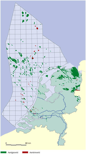 onshore and offshore gas fields in the Netherlands